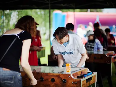 Mistrzostwa w piłkarzyki na 3 stołach - Park Atrakcji Mega Piłkarski - Organizacja Imprez, Pikników, Festynów