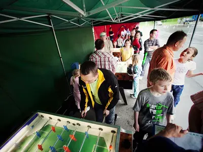 Mistrzostwa w piłkarzyki na 3 stołach - Park Atrakcji Oktoberfest - Organizacja Imprez, Pikników, Festynów