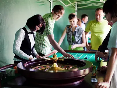 Zabaw w kasyno na 3 stołach - Ruletka, Black Jack, Poker - Park Atrakcji Piracki - Organizacja Imprez, Pikników, Festynów